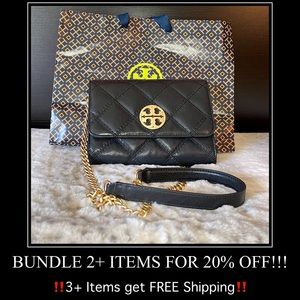 Tory Burch Willa Chain Wallet Crossbody Bag In Black